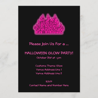 Rosa Halloween-Party Einladung