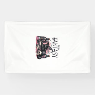 Rosa Halloween-Schwarze Katze Zauberbücher Tränke  Banner
