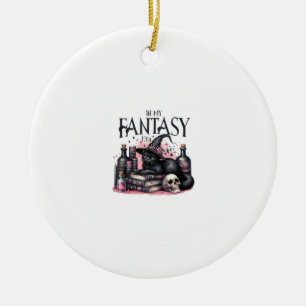 Rosa Halloween-Schwarze Katze Zauberbücher Tränke  Keramik Ornament