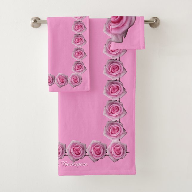 Rosa Handtuch Sets Personalisierte Rose Handtücher (Insitu)