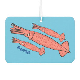 Rosa-Happy-Tintenfisch-Cartoon-Abbildung Autolufterfrischer