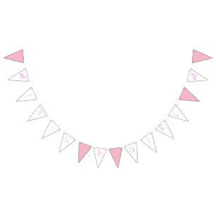 Rosa Häschen ist es eine Mädchen-Babyparty Wimpelkette