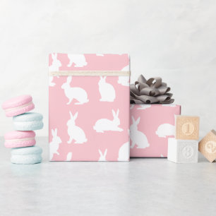 Rosa Häschen-Muster - Süßes Oster-Motiv Geschenkpapier