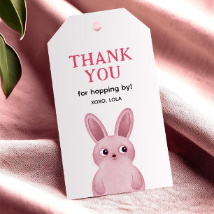Rosa Hase Danke Geschenkanhänger