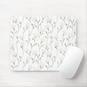 Rosa Hauch floral Mousepad