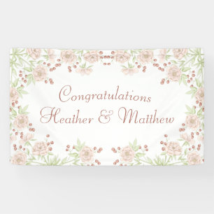 Rosa Hauchhochzeit Banner