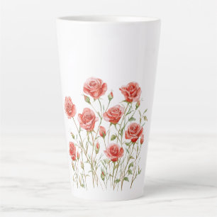 Rosa Hauchrosa Romantische Rote Rosen Brautparty Milchtasse