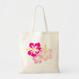 Rosa hawaiianische Blume Tote Tasche
