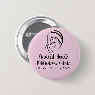 Rosa Hebammendienste Mama & Baby Geburtsklinik Button