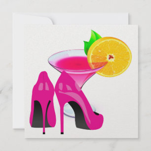 Rosa Heelse und Cocktail - Cocktail-Party - SRF Einladung
