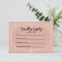 Rosa Heirloom Wedding RSVP Card
