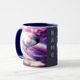 Rosa Heißluftballon Tasse