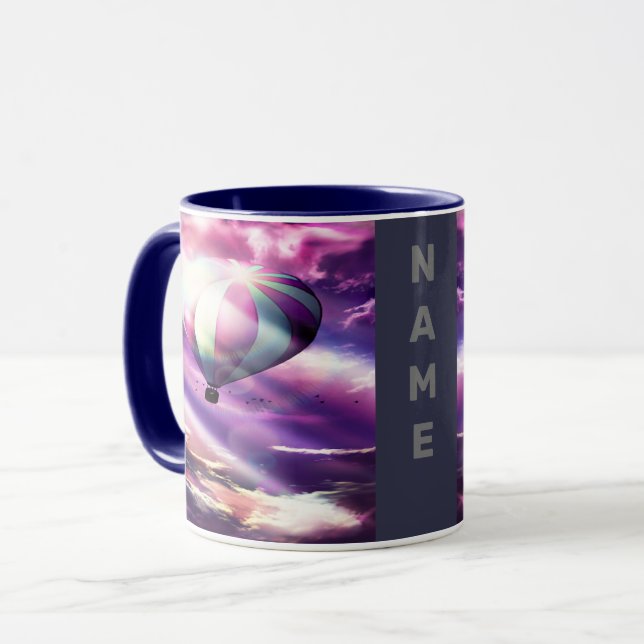 Rosa Heißluftballon Tasse (Vorderseite Links)