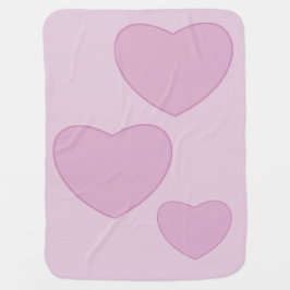 Rosa Herz-Baby-Decke Babydecke