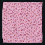 Rosa Herz Bandana Halstuch<br><div class="desc">Watercolor Herzdesign auf rosa Hintergrund. Andere Farben sind verfügbar. Bitte kontaktieren Sie mich für die Anpassung und spezielle Anfragen. c) Zoe Chapman Design</div>