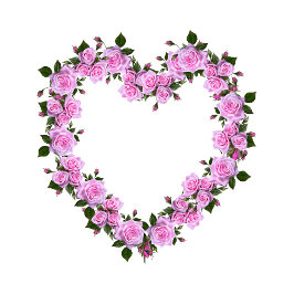 Rosa Herz Blumen-Dekokissen Kissen