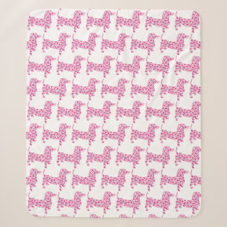 Rosa Herz-Dackeln Sherpadecke