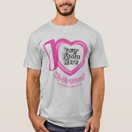 Rosa Herz Foto I Liebe Meine Freundin T-Shirt