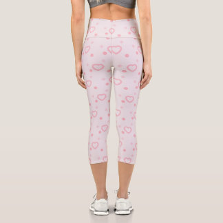 Rosa Herz Hochgebirge Capri Leggings