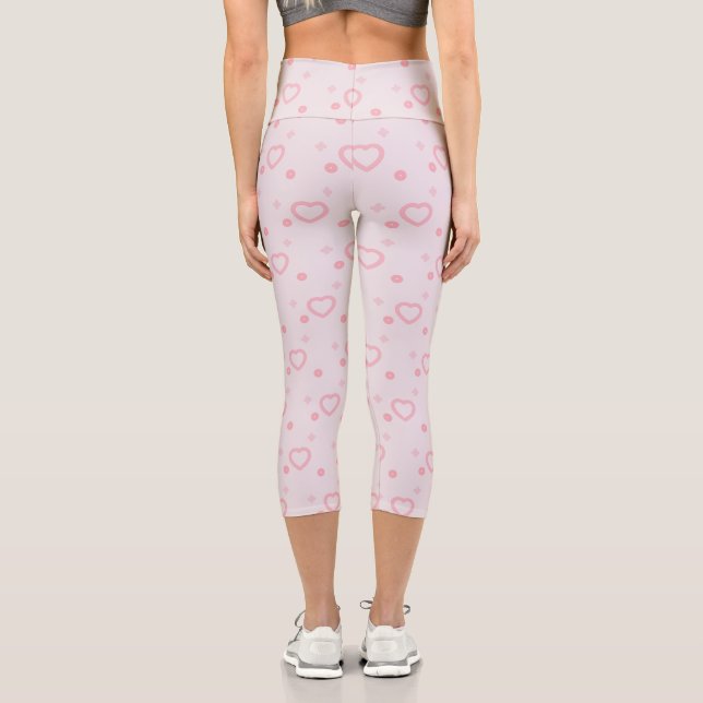 Rosa Herz Hochgebirge Capri Leggings (Rückseite)