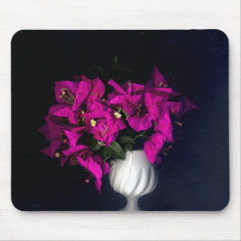 Rosa Herz in schwarz Mousepad