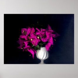 Rosa Herz in schwarz Poster