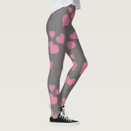 Rosa Herz-Leggings Leggings