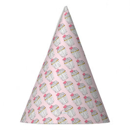 Rosa Herz Liebe Cupcake Brautparty Hochzeit Partyhütchen