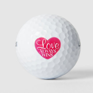 Rosa Herz Liebe gewinnt immer Golfball