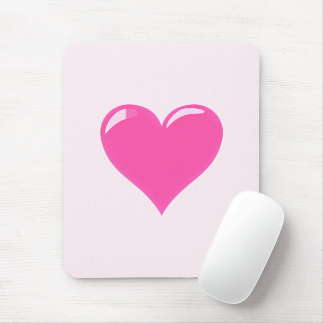 Rosa Herz - Liebe Mousepad (Mit Mouse)