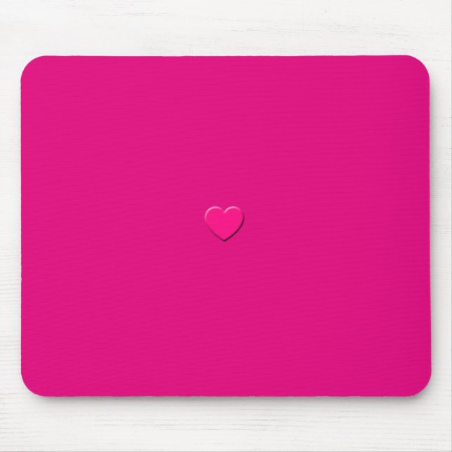 Rosa Herz Mausepad Mousepad (Vorne)