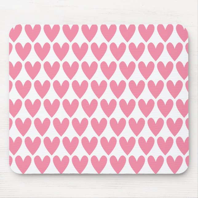 rosa Herz Mousepad (Vorne)