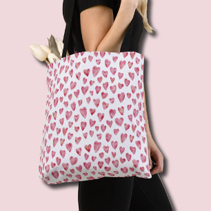 Rosa Herz Muster Tasche