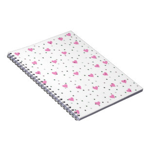 Rosa-Herz-Notebook Notizblock