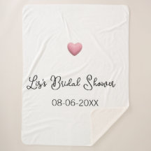 Rosa Herz Pastell Retro Brautdusche Datum Boho Te