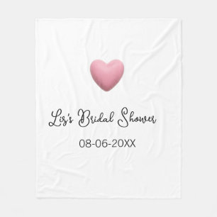 Rosa Herz Pastell Retro Brautparty Datum Boho Te Fleecedecke