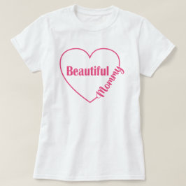 Rosa Herz Schönes Mami T-Shirt