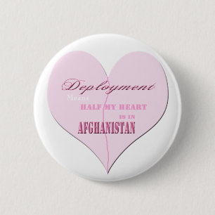 Rosa Herz-Stationierungs-Afghanistan-Knopf Button