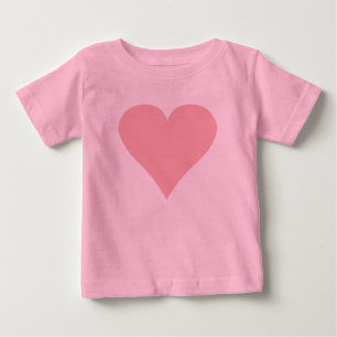 Rosa Herz-T-Shirt Baby T-shirt