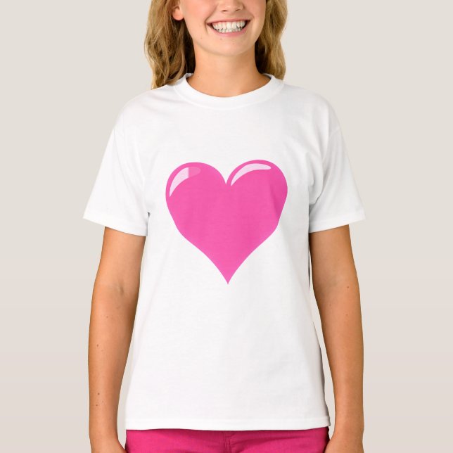 Rosa Herz T - Shirt Liebe (Vorderseite)