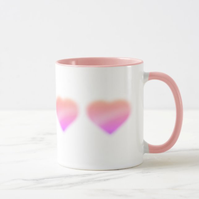 rosa Herz Tasse (Rechts)