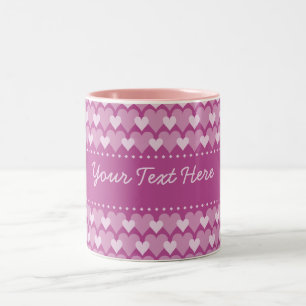 Rosa Herz-Tasse - fertigen Sie besonders an Zweifarbige Tasse