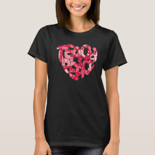 Rosa Herz Teach Peace Liebe Inspiration Hippie Tee