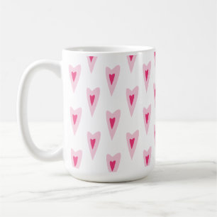 Rosa Herz Valentinstag Wasserflasche Kaffeetasse