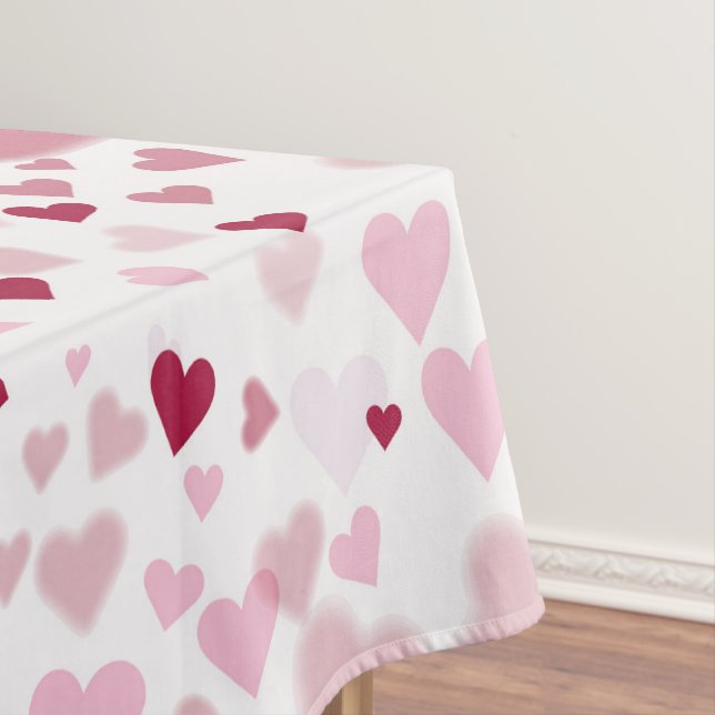 Rosa Herzchen Muster Tischdecke (Beispiel)