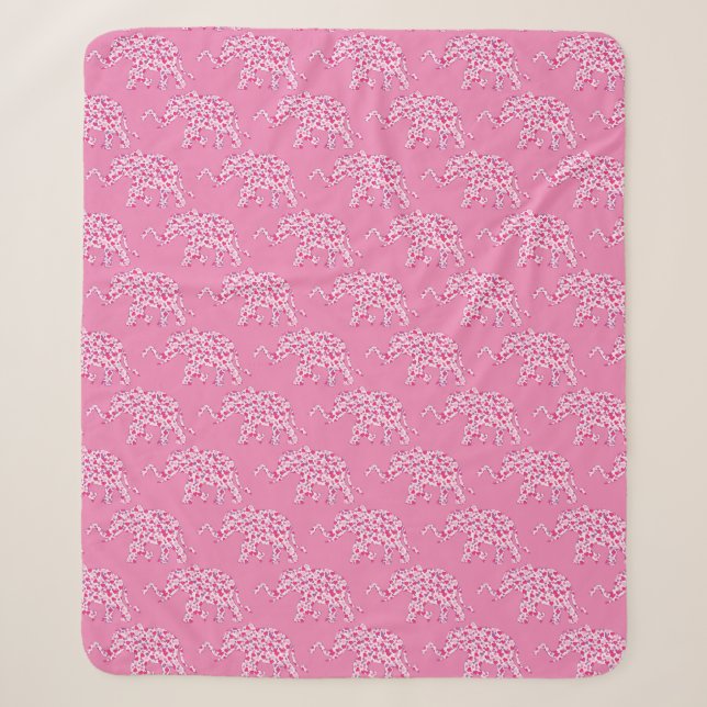 Rosa Herzelementare Sherpadecke (Vorderseite)