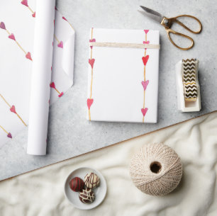Rosa Herzen am Valentinstag Geschenkpapier