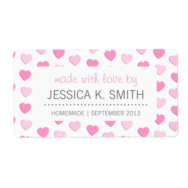 Rosa Herzen aus Liebe hausgemachte Canning Jar (Vorne)