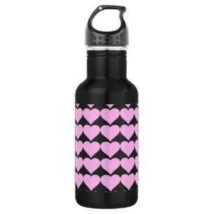 Rosa Herzen, bedingungslose Liebe_ Trinkflasche