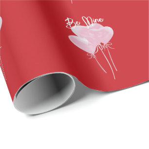 Rosa Herzen Geschenkpapier